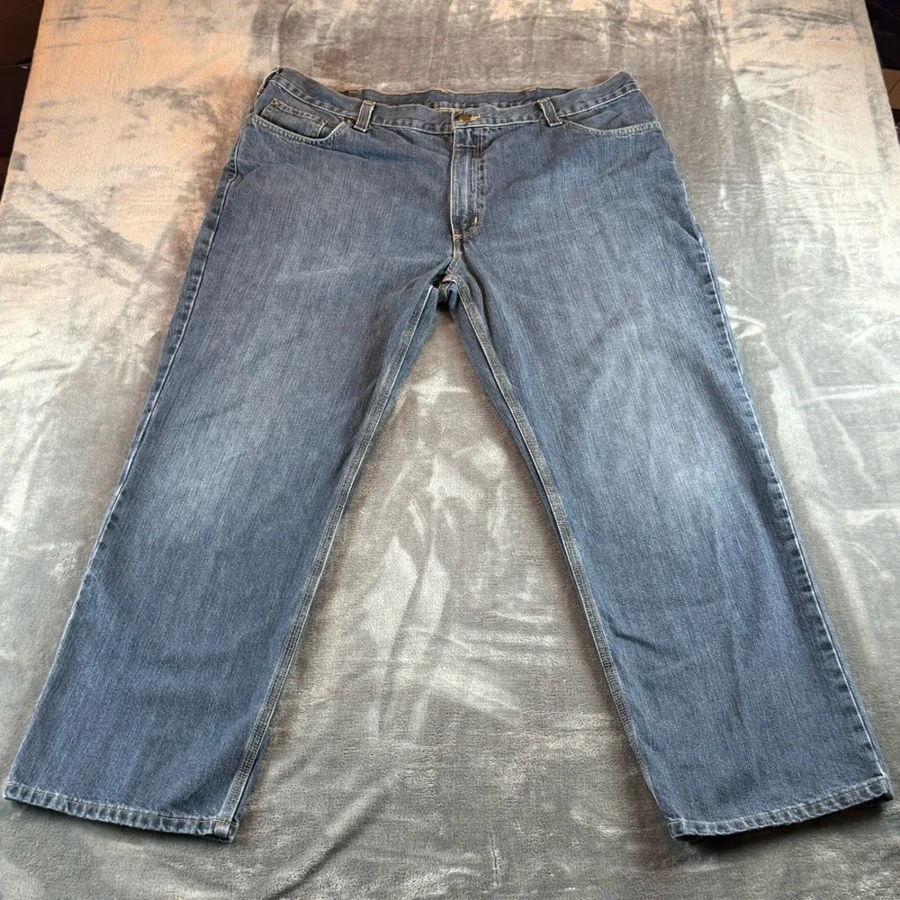 Carhartt Men's Jeans Relaxed Fit Straight Leg Size 42X32‎ Dark Wash